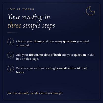 How your tarot reading works in three steps