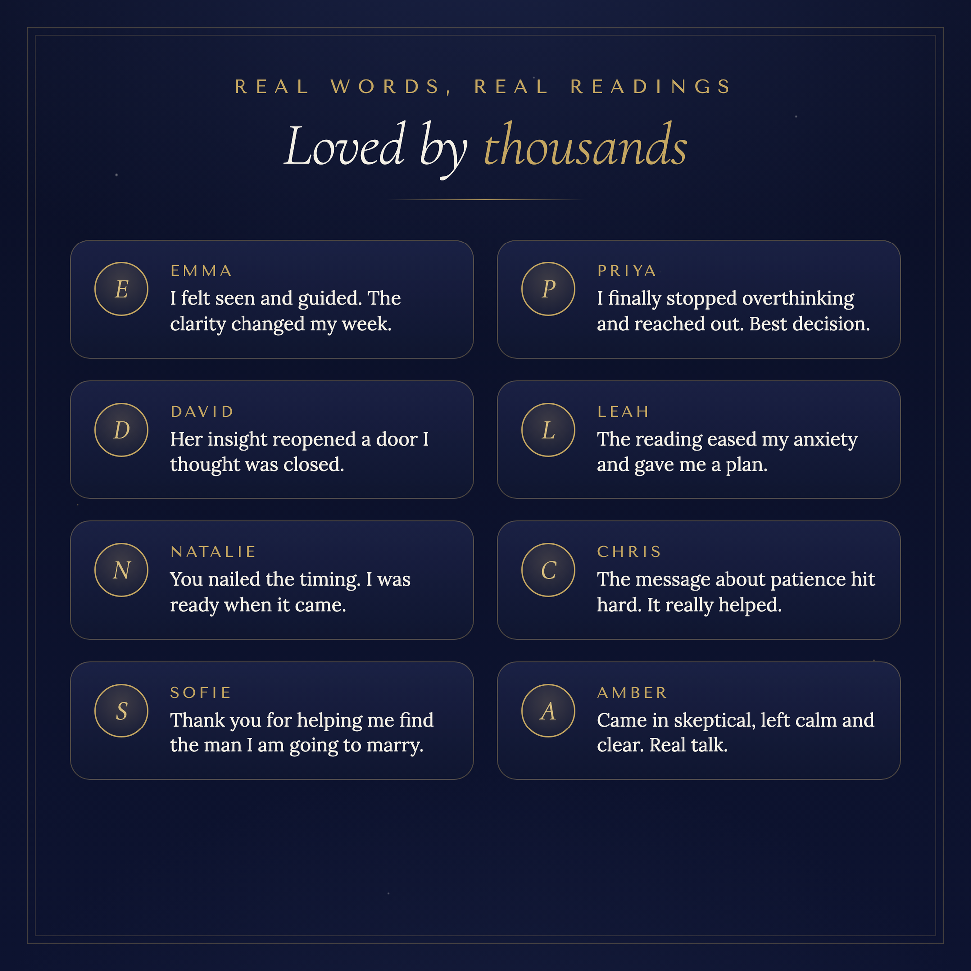 Loved by thousands - tarot reading reviews